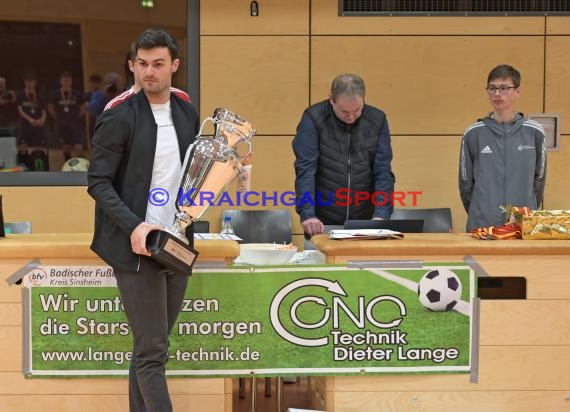 Futsal-Kreismeisterschaften Sinsheim A-Junioren in der Kraichgauhalle in Gemmingen - VFB Eppingen vs JSG Helmstadt/Neckarbischofsheim/Reichartshausen (© Siegfried Lörz)